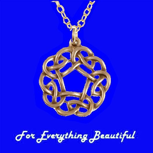 Image 0 of Celtic Pentagon Open Knotwork Circular Bronze Pendant
