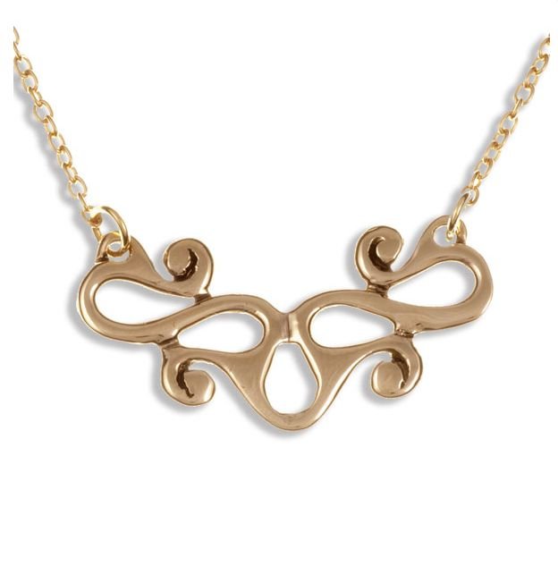 Image 1 of Waldalgesheim Open Scrollwork Highly Polished Bronze Necklace