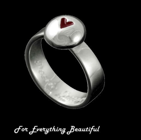 Image 2 of Peerie Smoorikins Little Kisses Ladies Sterling Silver Ring Band Size A-Q