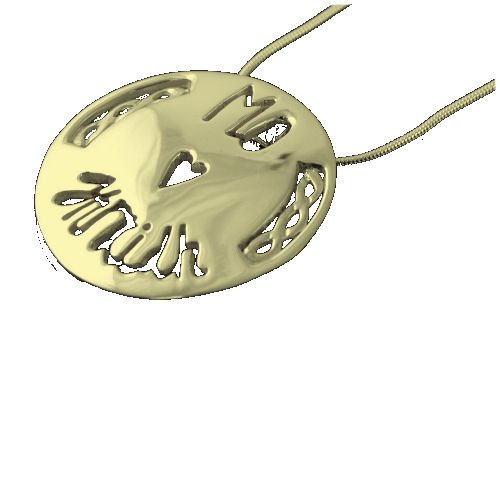 Image 1 of Gaelic Treasures Mo Ghraidh My Darling 9K Yellow Gold Pendant