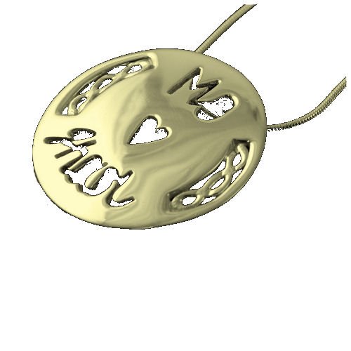 Image 1 of Gaelic Treasures Mo Ghaol My Love 9K Yellow Gold Pendant