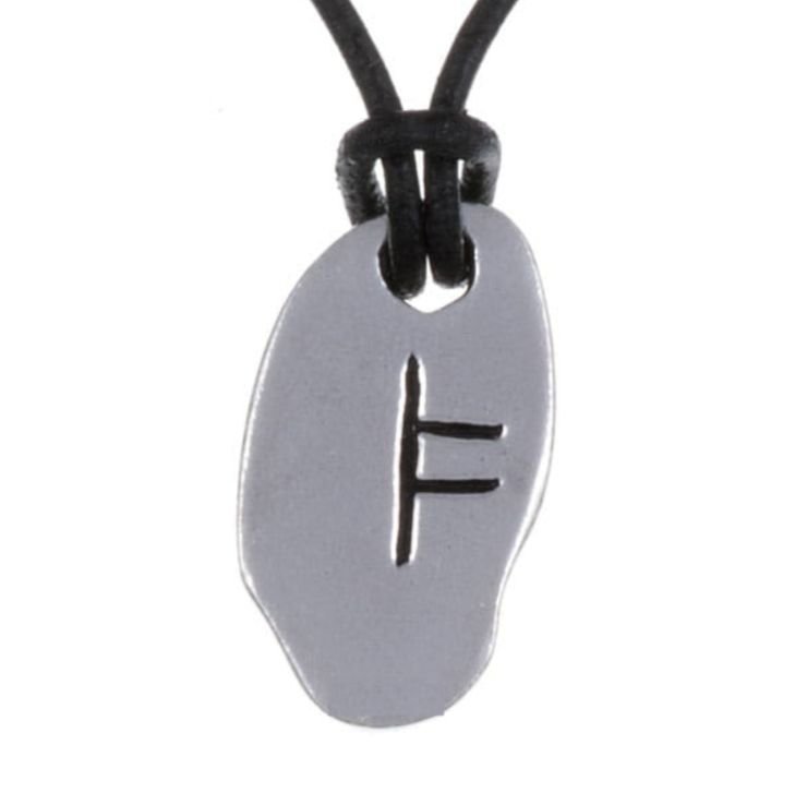 Image 1 of December Ogham Inscription Birth Month Stylish Pewter Pendant