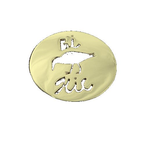 Image 1 of Gaelic Treasures Bli Glic Be Wise Design 9K Yellow Gold Brooch