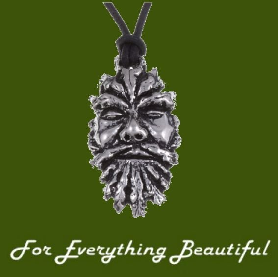 Image 0 of Green Man Pagan Survivor Stylish Pewter Pendant