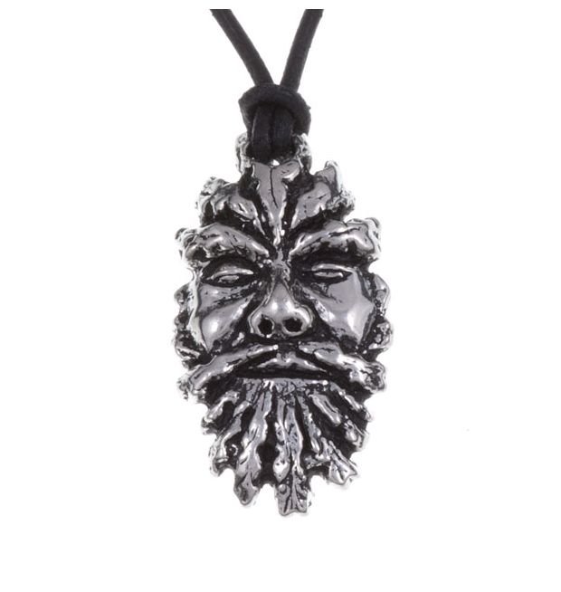 Image 1 of Green Man Pagan Survivor Stylish Pewter Pendant