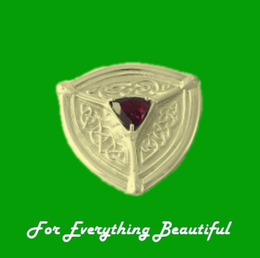 Image 0 of St Ninians Treasure Isle Red Garnet 9K Yellow Gold Brooch