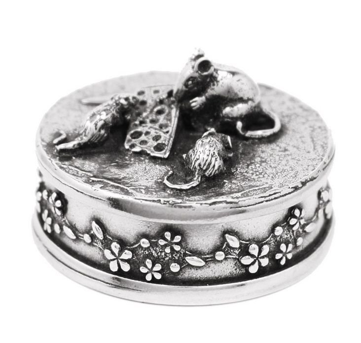 Image 1 of Bee Insect Themed Bronze Pendant And Pewter Decorative Trinket Box