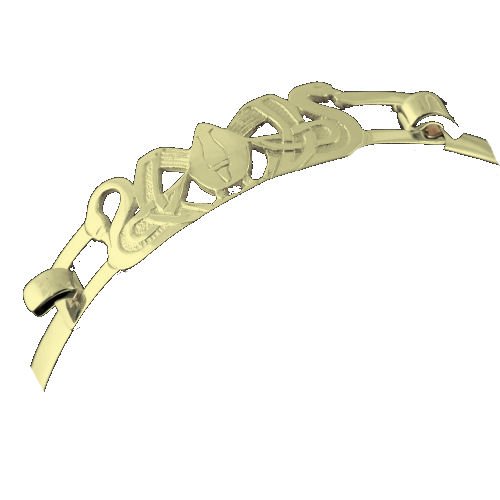 Image 1 of Three Nornes Norse Design 9K Yellow Gold Bangle