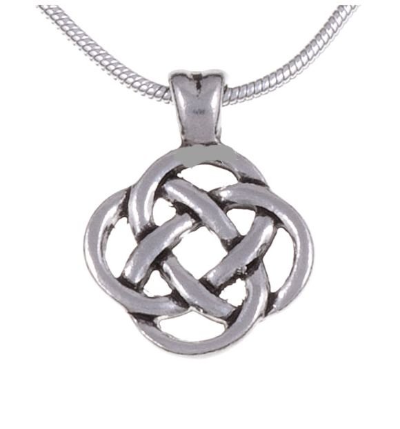 Image 1 of Celtic Infinity Knotwork Design Small Stylish Pewter Pendant 