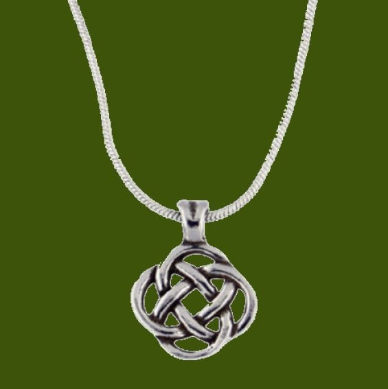Image 2 of Celtic Infinity Knotwork Design Small Stylish Pewter Pendant 