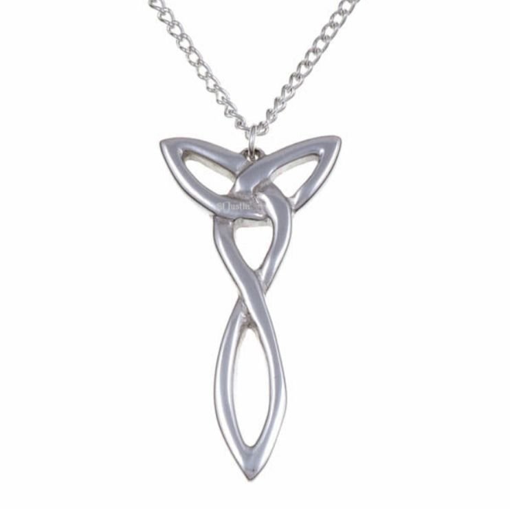 Image 1 of Celtic Love Open Knotwork Stylish Pewter Pendant