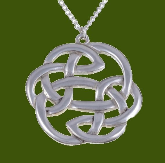Image 0 of Celtic Lughs Knotwork Design Large Stylish Pewter Pendant 