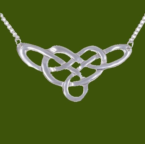 Image 0 of Celtic Endless Linked Knotwork Stylish Pewter Necklace