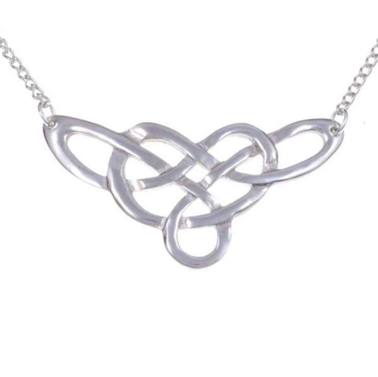 Image 1 of Celtic Endless Linked Knotwork Stylish Pewter Necklace