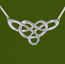 Celtic Endless Linked Knotwork Stylish Pewter Necklace