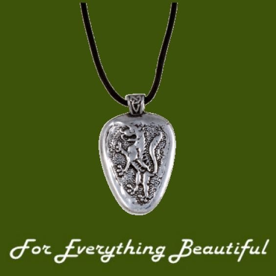 Image 0 of Plantagenet Lion Magna Carta Wax Cord Stylish Pewter Pendant
