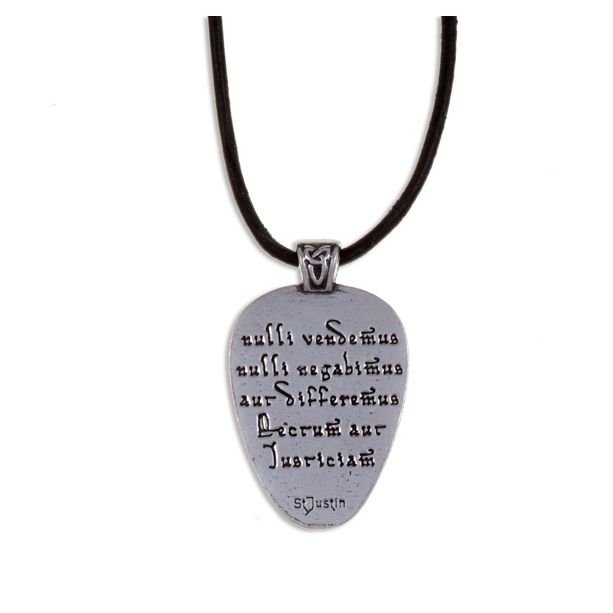 Image 3 of Plantagenet Lion Magna Carta Wax Cord Stylish Pewter Pendant