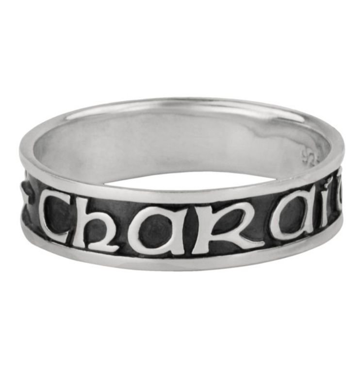 Image 2 of Celtic Love Anam-Charaid Soul Mate Mens Sterling Silver Sizes 6-14