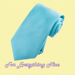 Aqua Tiffany Blue Formal Groomsmen Groom Wedding Straight Mens Neck Tie 