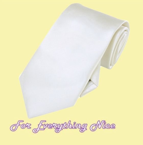 Image 0 of Ivory Formal Groomsmen Groom Wedding Straight Mens Neck Tie 