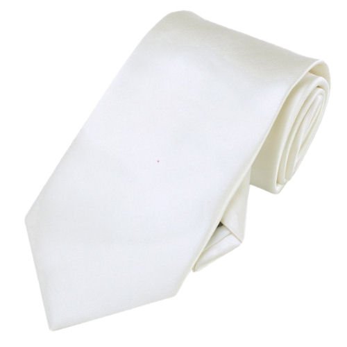 Image 1 of Ivory Formal Groomsmen Groom Wedding Straight Mens Neck Tie 