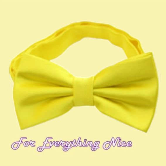 Image 0 of Daffodil Canary Yellow Formal Groomsmen Groom Wedding Mens Neck Bow Tie 