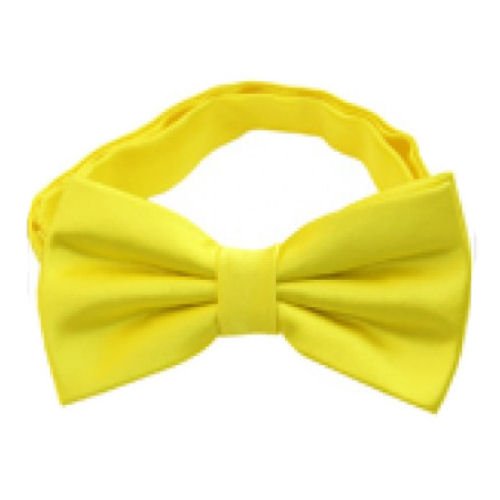 Image 1 of Daffodil Canary Yellow Formal Groomsmen Groom Wedding Mens Neck Bow Tie 