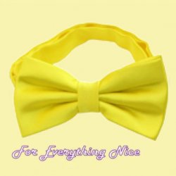 Daffodil Canary Yellow Formal Groomsmen Groom Wedding Mens Neck Bow Tie 