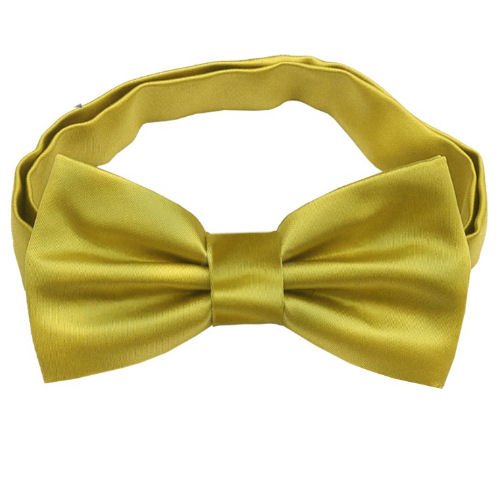 Image 1 of Metallic Gold Formal Groomsmen Groom Wedding Mens Neck Bow Tie 
