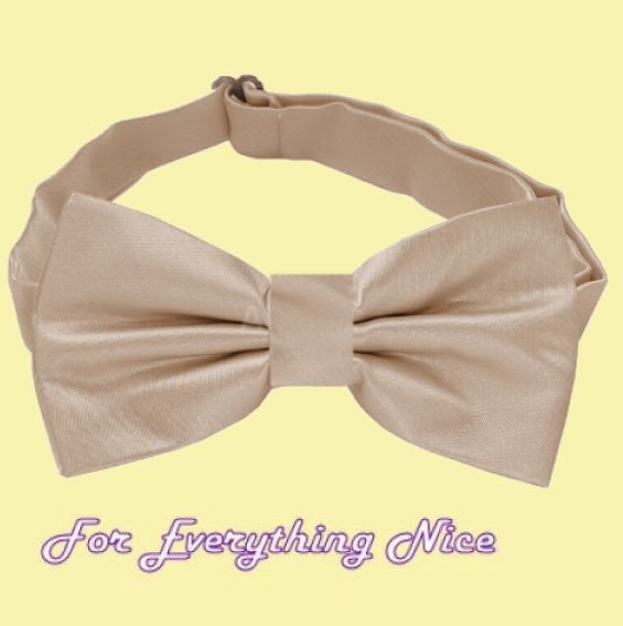 Image 0 of Beige Tan Mocha Formal Groomsmen Groom Wedding Mens Neck Bow Tie 