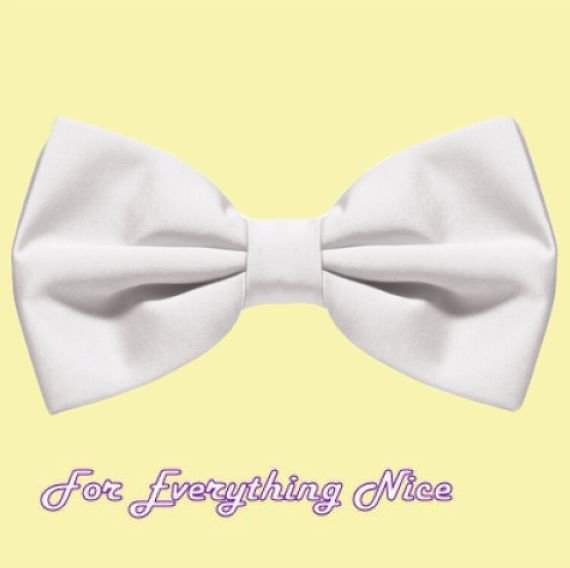 Image 0 of White Formal Groomsmen Groom Wedding Mens Neck Bow Tie 