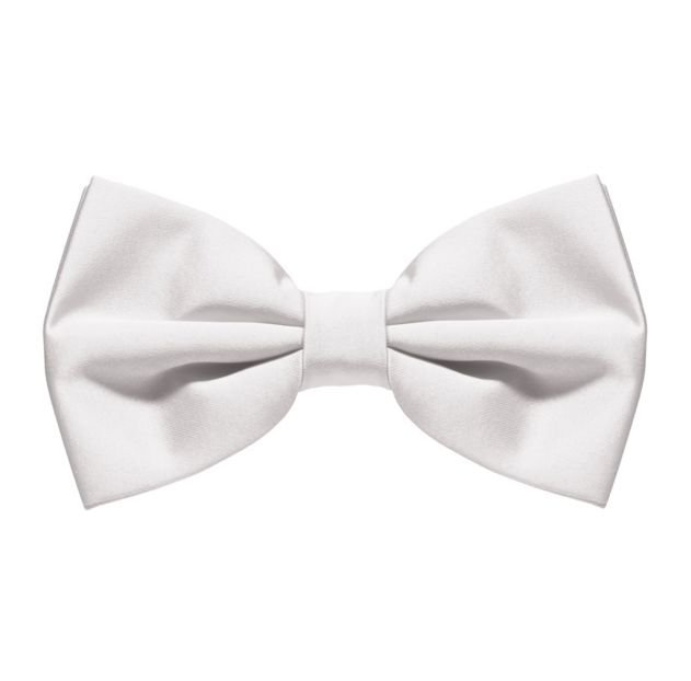 Image 1 of White Formal Groomsmen Groom Wedding Mens Neck Bow Tie 