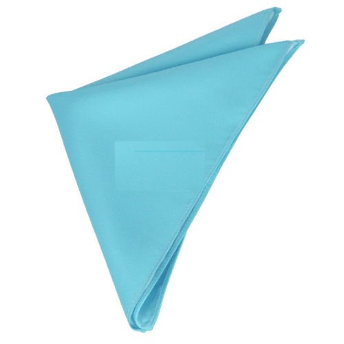 Image 1 of Aqua Tiffany Blue Formal Groomsmen Groom Wedding Mens Pocket Square 