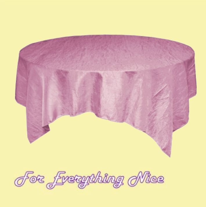 Image 0 of Candy Pink Taffeta Crinkle Table Overlay Decorations 72 inches x 1