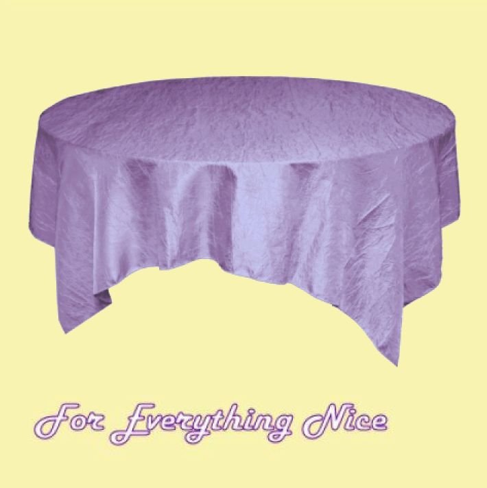 Image 0 of Lavender Purple Taffeta Crinkle Table Overlay Decorations 72 inches x 1