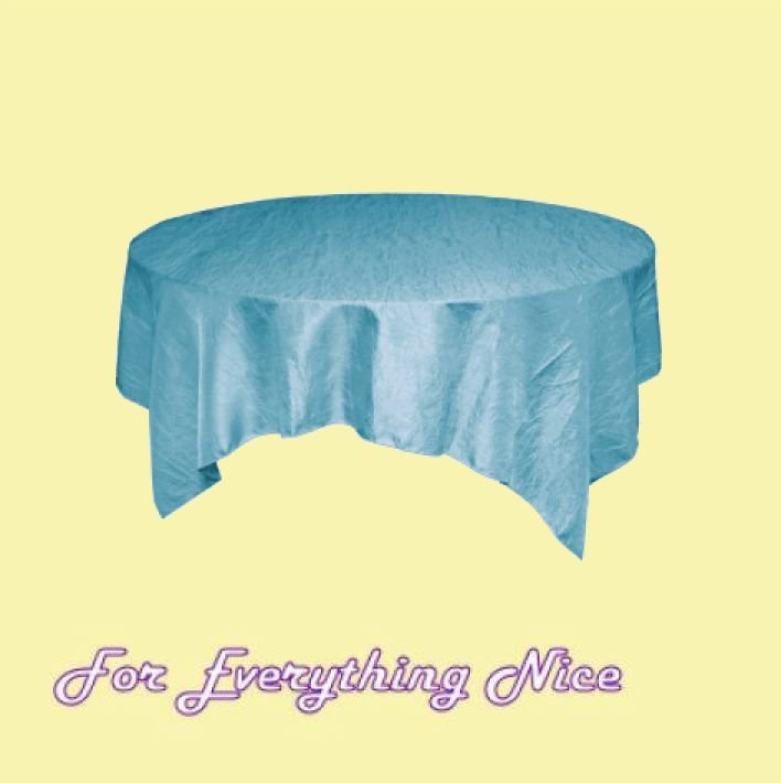 Image 0 of Baby Blue Taffeta Crinkle Table Overlay Decorations 72 inches x 10