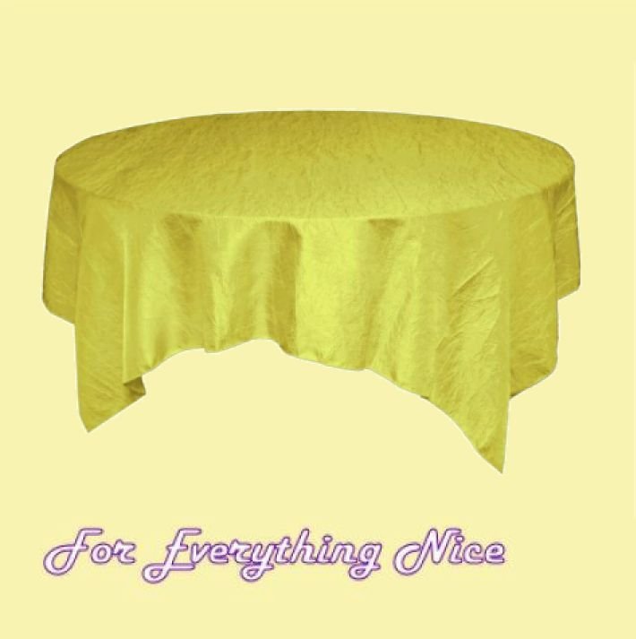 Image 0 of Yellow Taffeta Crinkle Table Overlay Decorations 72 inches x 5
