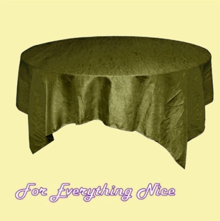 Image 0 of Willow Green Taffeta Crinkle Table Overlay Decorations 72 inches x 5