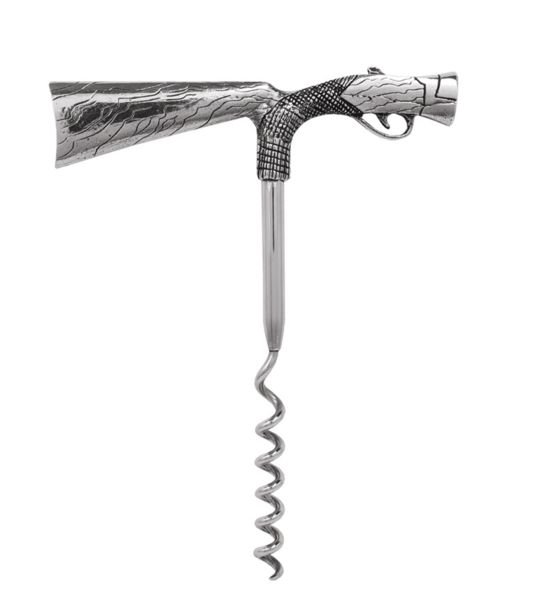 Image 1 of Shotgun Rifle Handle Gift Boxed Stylish Pewter Corkscrew