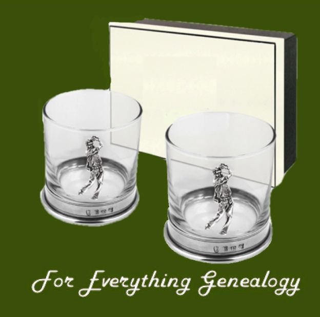Image 0 of Golf Player Themed Pewter Badge Double Tumbler Boxed Set
