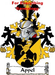 Appel Dutch Coat of Arms A4 Print Appel Dutch Family Crest Print 