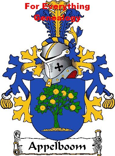 Image 0 of Appelboom Dutch Coat of Arms A4 Print Appelboom Dutch Family Crest Print 