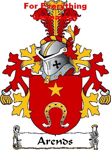 Image 0 of Arends Dutch Coat of Arms A4 Print Arends Dutch Family Crest Print 