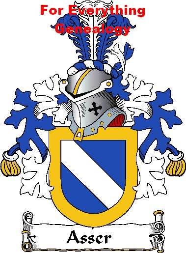 Image 0 of Asser Dutch Coat of Arms A4 Print Asser Dutch Family Crest Print 