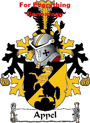 Image 0 of Appel Dutch Coat of Arms A3 Print Appel Dutch Family Crest Print