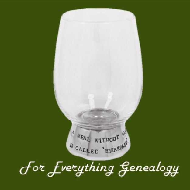 Image 0 of Breakfast Words Of Wisdom Quote Stylish Pewter Accent Wine Glass