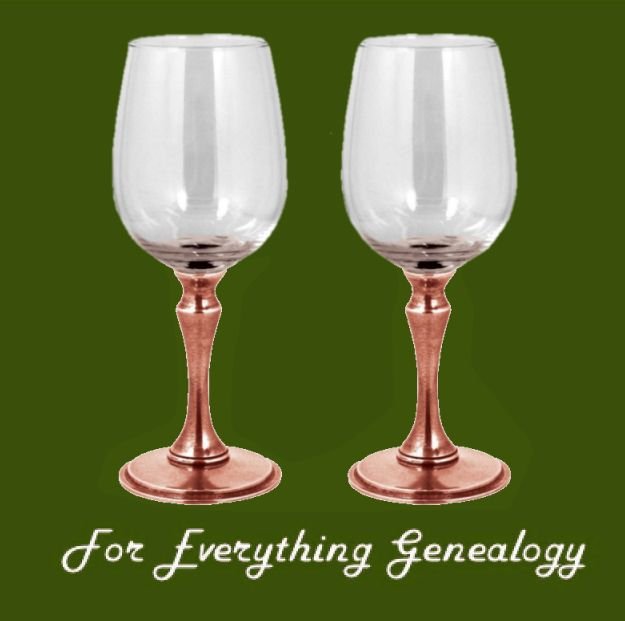 Image 0 of Rose Stylish Pewter Copper Plated Stem Double Wine Glass Boxed Set