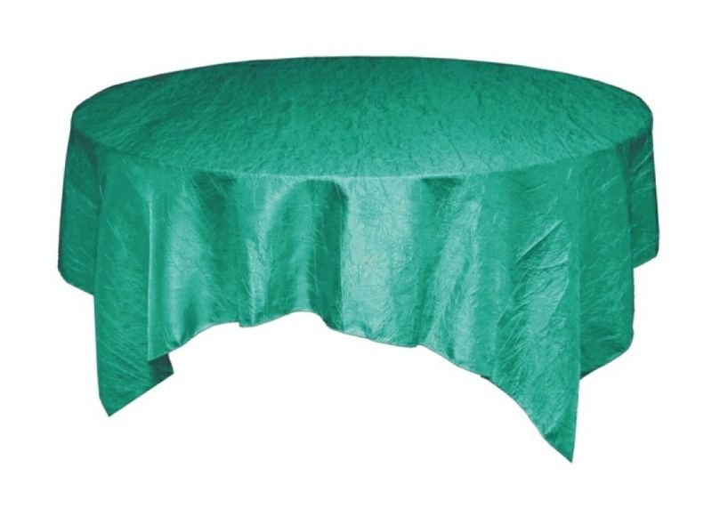 Image 1 of Turqouise Taffeta Crinkle Table Overlay Decorations 72 inches x 10