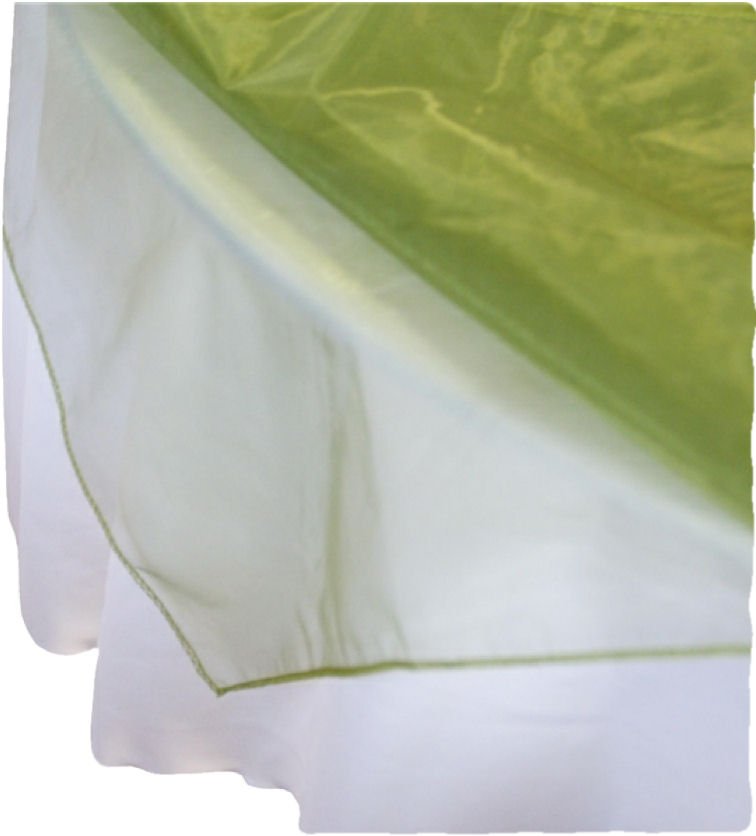 Image 1 of Sage Green Organza Table Overlay Decorations 60 inches x 25