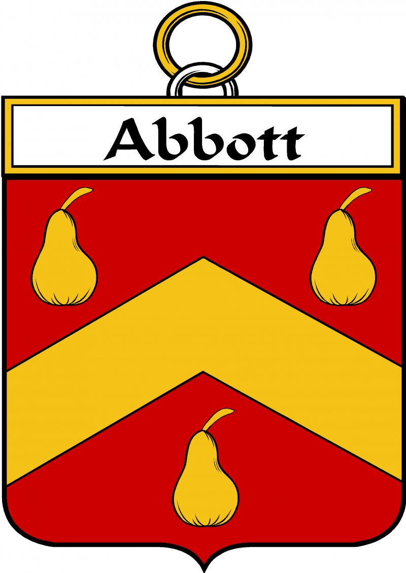 Image 3 of Abbott Coat of Arms Surname Large Print Abbott Family Crest 